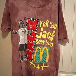 Travis Scott McDonald’s tye dye shirt